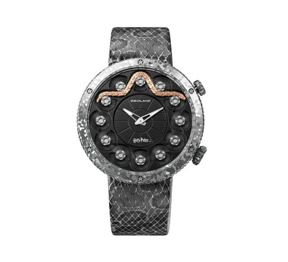 Luxury Harry Potter Edition Snake Dial Watch – ساعة سنيك ديزاين الفخمة بتصميم خاص هاري بوتر، Premium Carbon Case & Scales Strap